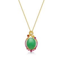 Load image into Gallery viewer, Jade Ruby Sapphire Neckalce
