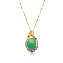 Load image into Gallery viewer, Jade Ruby Sapphire Neckalce