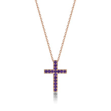 Load image into Gallery viewer, Amethyst Cross Necklace