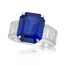 将图像加载到图库查看器中,蓝宝石钻石戒指