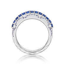 Load image into Gallery viewer, Blue Sapphire Petal Ring
