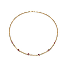 Load image into Gallery viewer, Red Spinel Gold Necklace