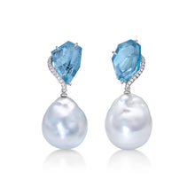 Load image into Gallery viewer, South Sea Baroque Pearls Aquamarine