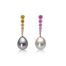 Load image into Gallery viewer, Tahitian Drop Pearls Sapphire