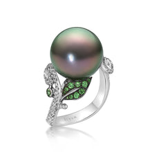 Load image into Gallery viewer, Tahitian Pearl Tsavorite Diamond