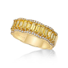 Load image into Gallery viewer, Yellow Sapphire Petal Ring