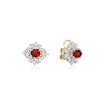 Load image into Gallery viewer, Ruby Diamond Detachable Earrings
