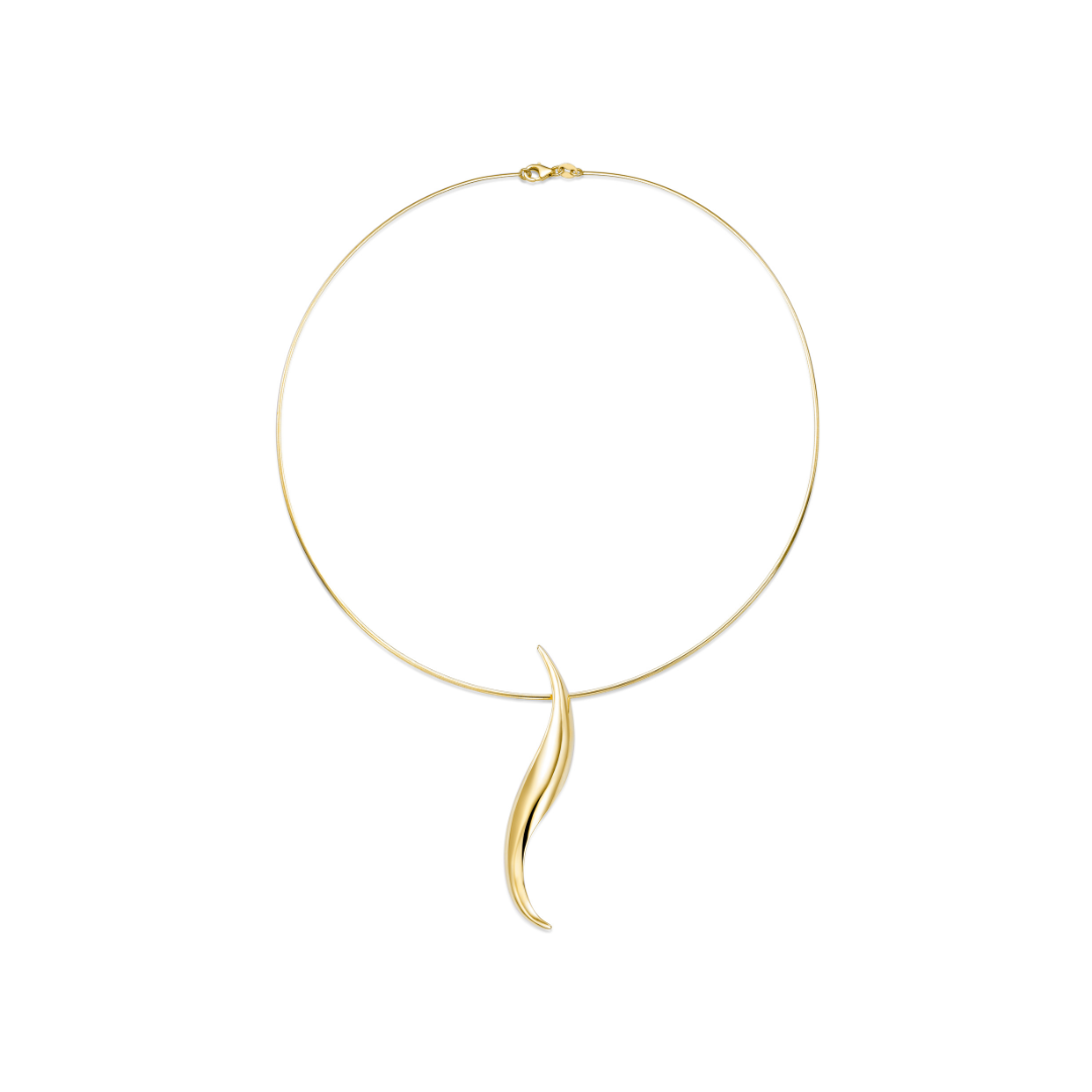 Gold Ribbon Necklace