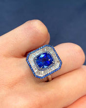 将图像加载到图库查看器中，Blue Sapphire Ring
