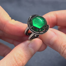 Load and play video in Gallery viewer, Colombian Trapiche Ceramics Diamond Ring
