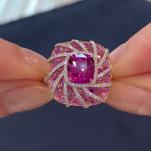 Load and play video in Gallery viewer, Pink Sapphire Diamond Ring
