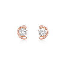 将图像加载到图库查看器中，Round Diamond Earrings
