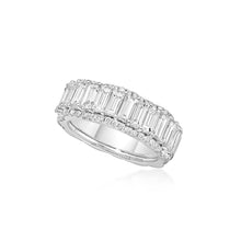 将图像加载到图库查看器中，Baguettes Diamond Ring
