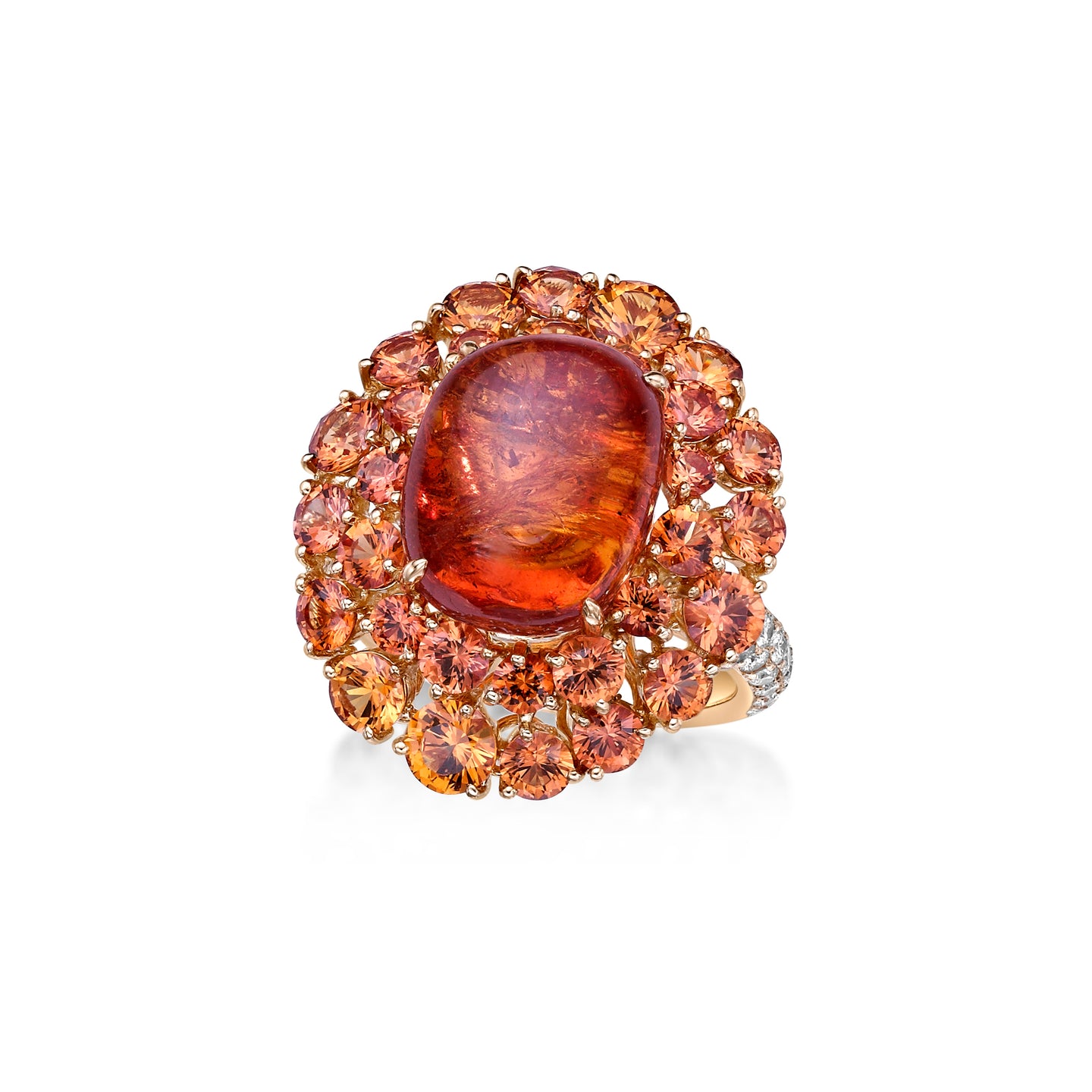 Opal Garnet Diamond Ring