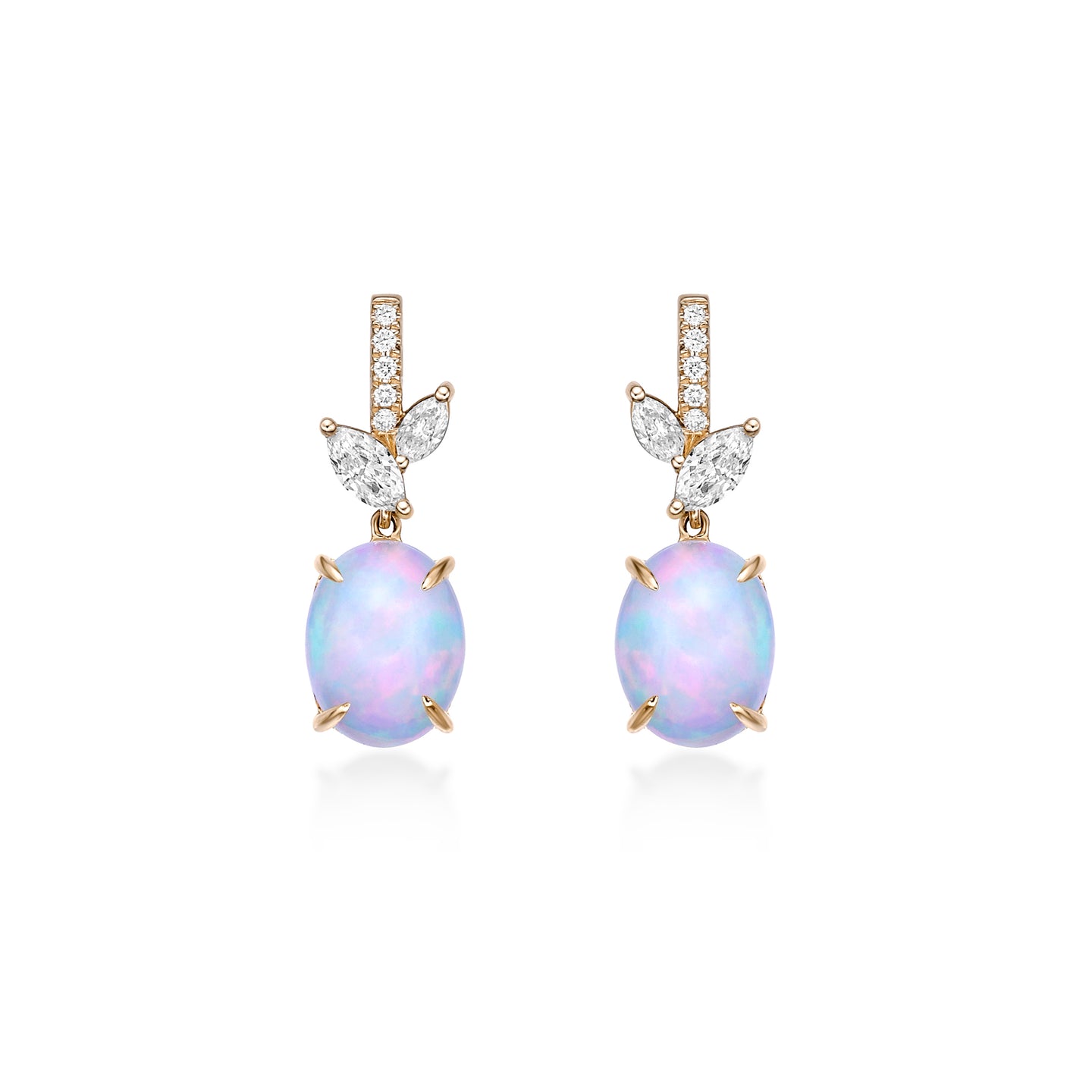 Opal Diamond Earrings