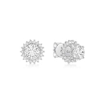 Load image into Gallery viewer, Round Brilliant Diamond  Earrings With Detachable Diamond Halo Jackets (Style 2)
