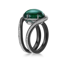 Load image into Gallery viewer, Colombian Trapiche Ceramics Diamond Ring
