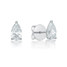 Load image into Gallery viewer, Pear Shape Diamond Studs
