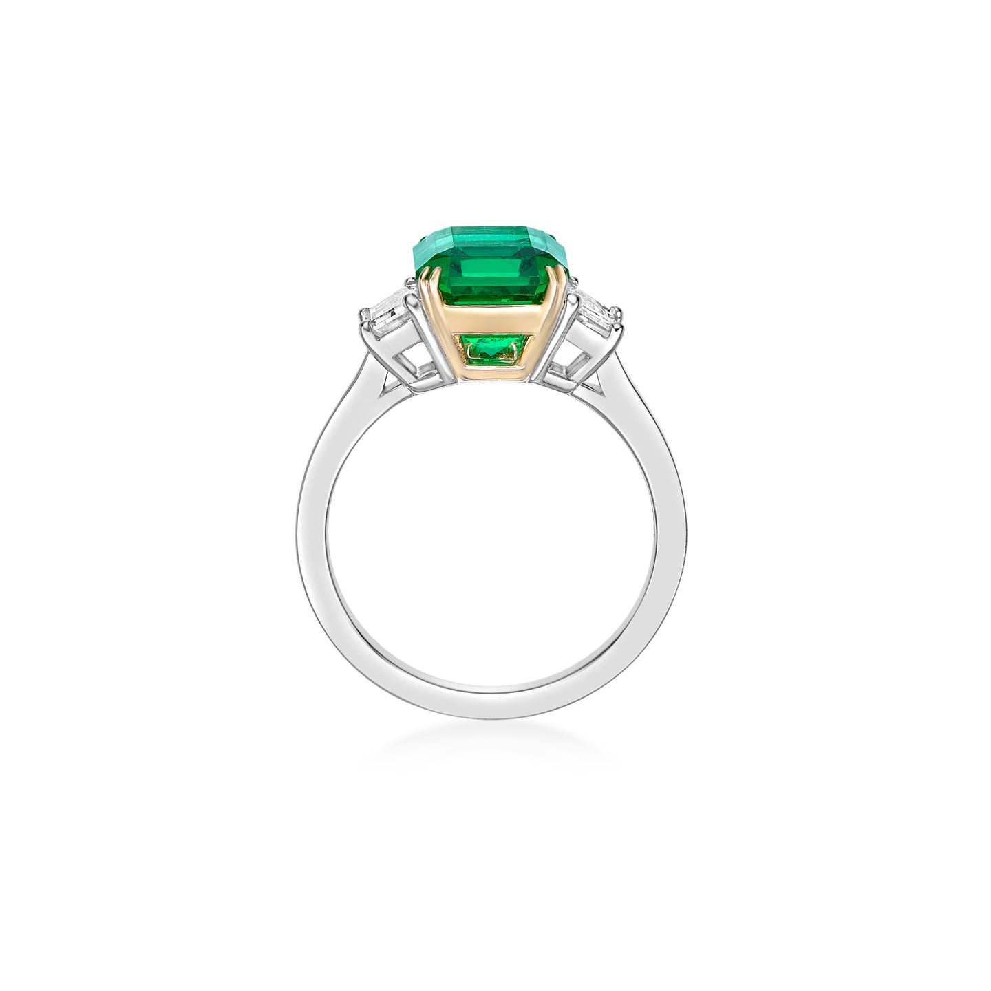 Emerald Three Stone Ring