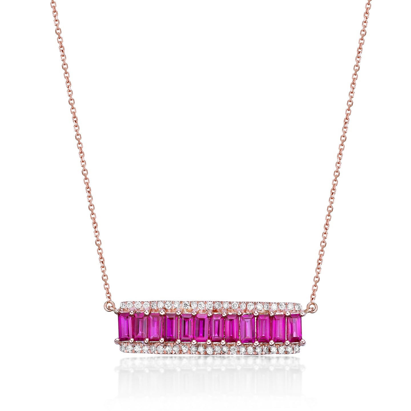 Petal Ruby Diamond Necklace