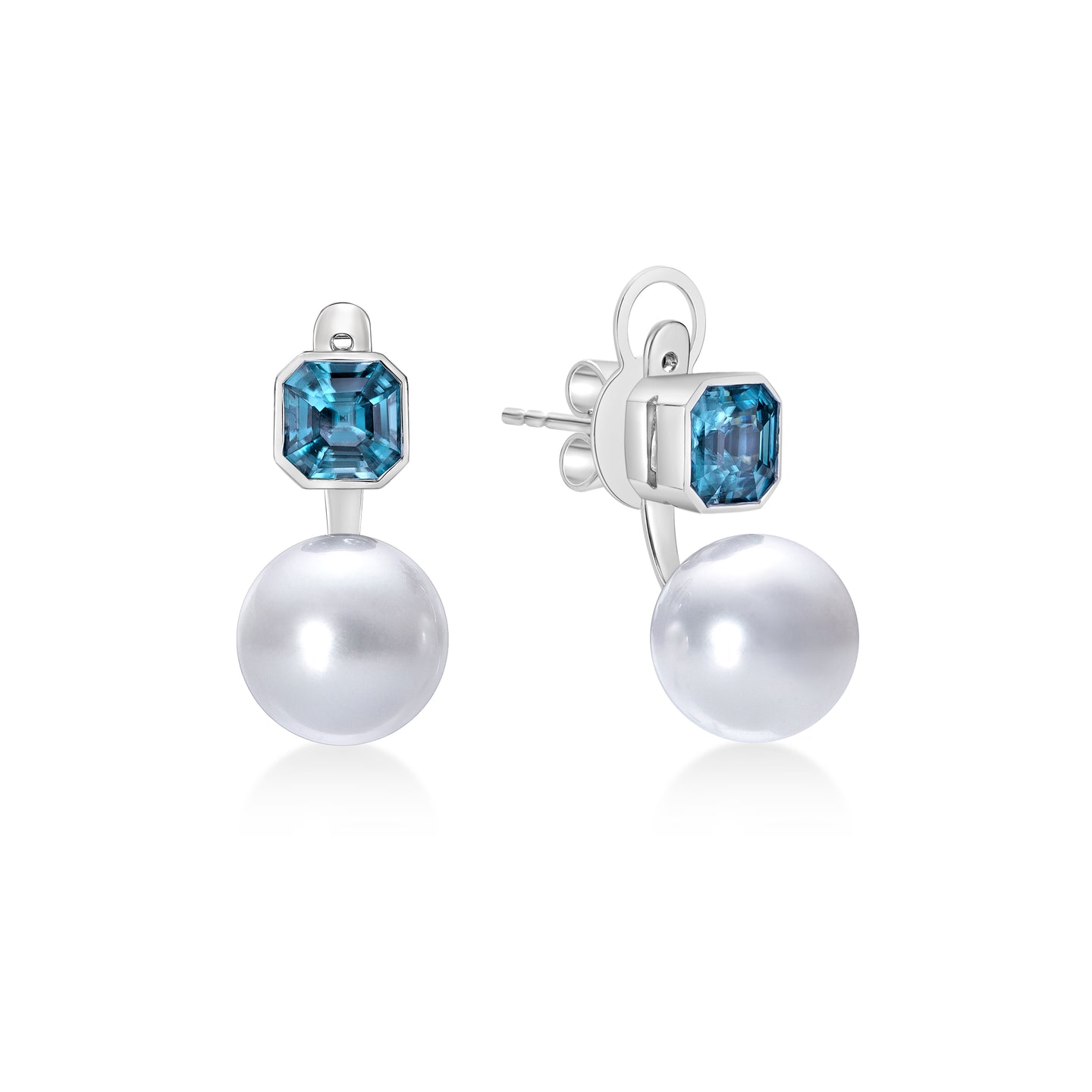South Sea White Pearls with Zircon