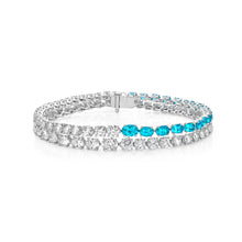 将图像加载到图库查看器中，Diamond Brazilian Paraiba Tourmaline Bracelet
