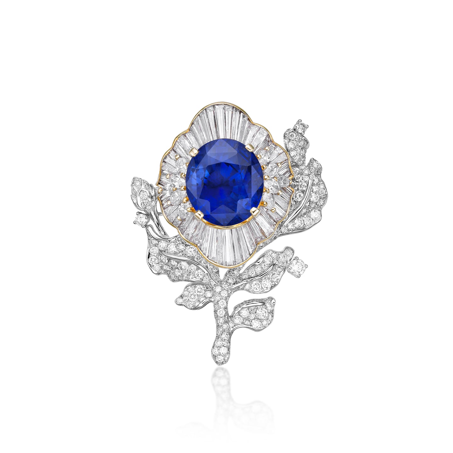 Interchangable Blue Sapphire Pendant & Brooch