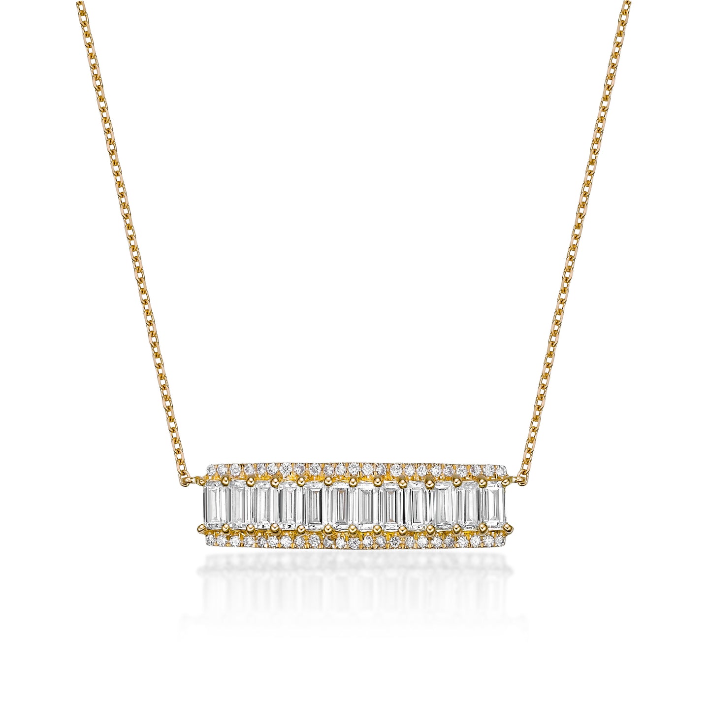 Petal Diamond Necklace Yellow Gold