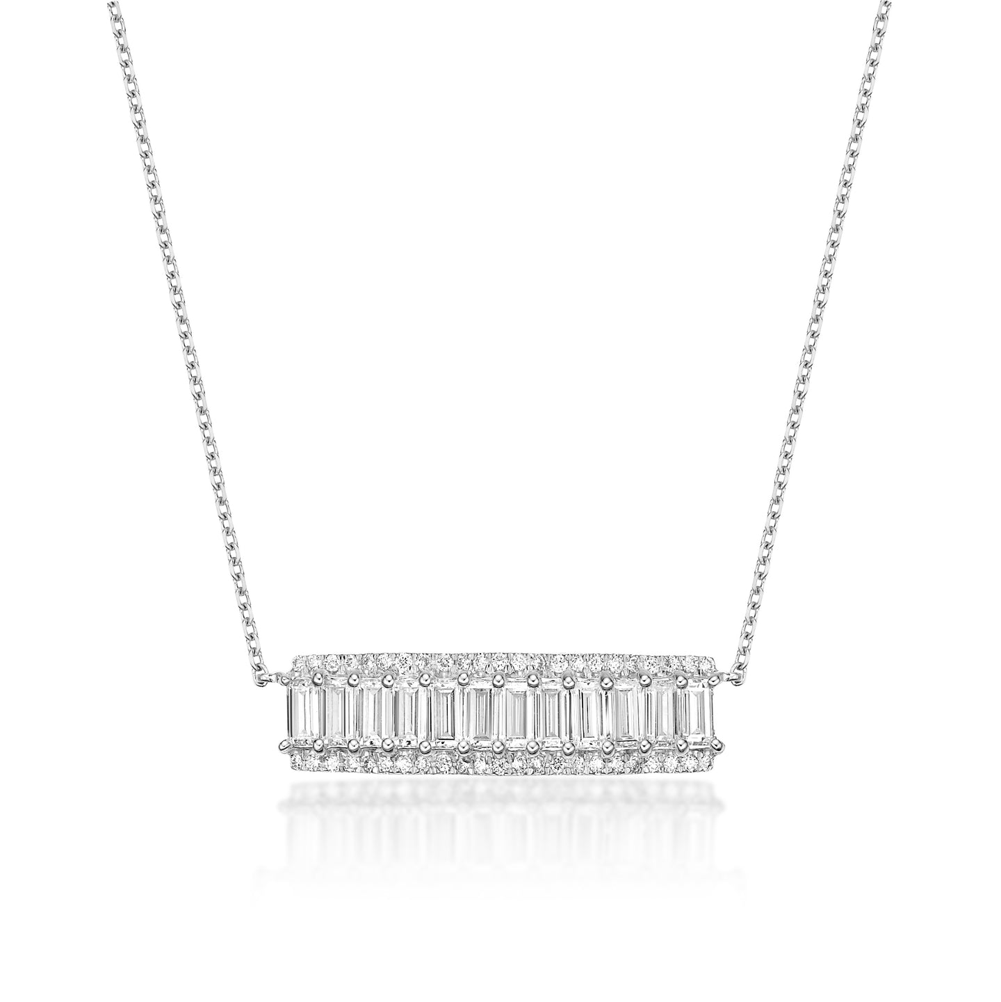 Petal Diamond Necklace White Gold