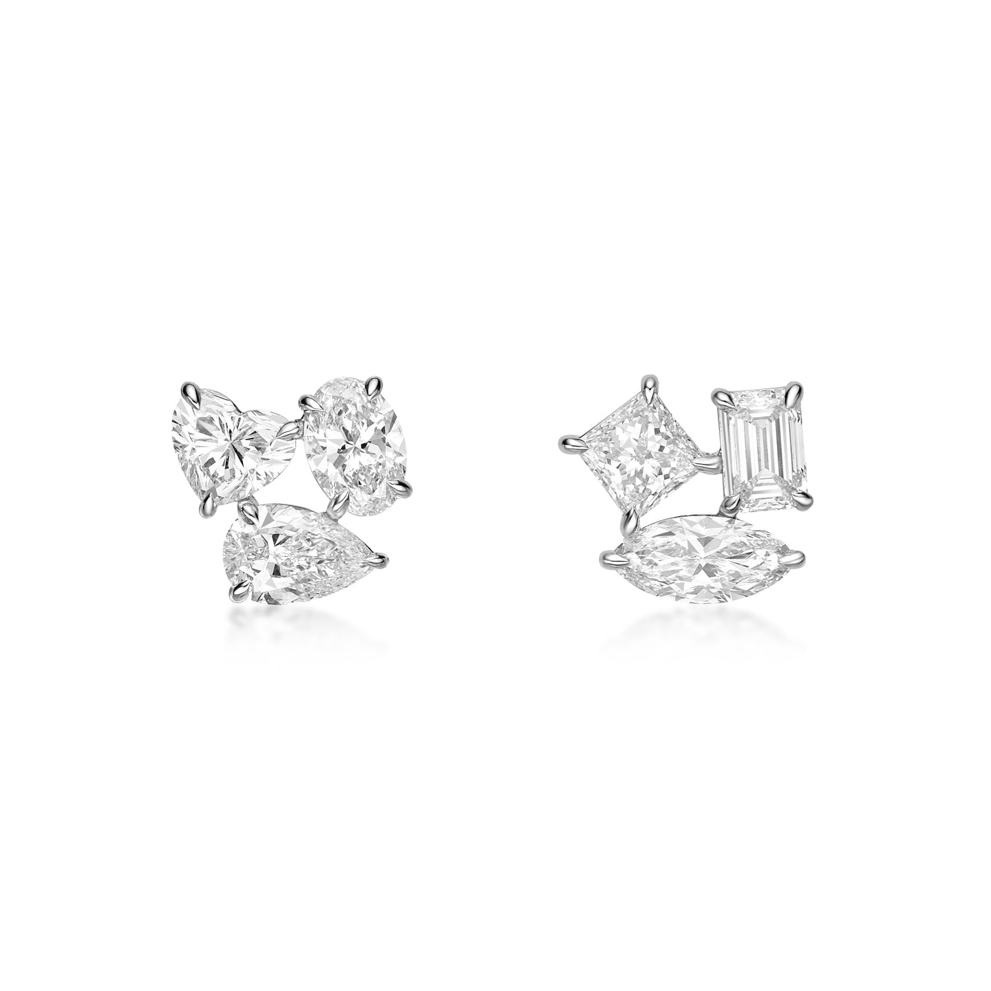 Diamond Cluster Earrings