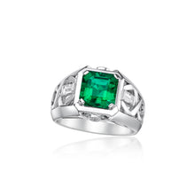 将图像加载到图库查看器中，Men&#39;s Emerald Ring
