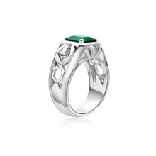 将图像加载到图库查看器中，Men&#39;s Emerald Ring
