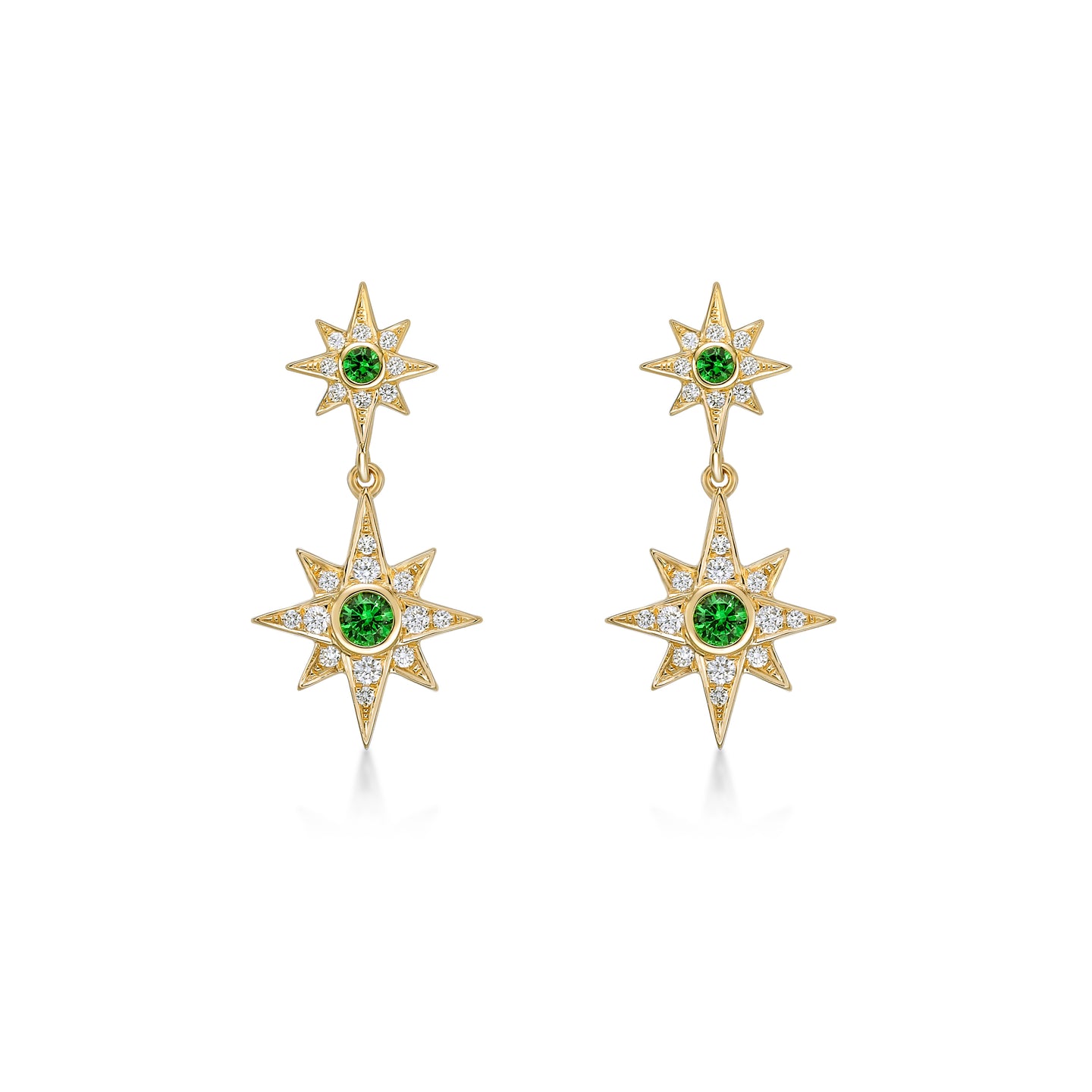 Tsavorite & Diamond Earrings