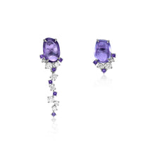 Load image into Gallery viewer, Lavender Sapphire Diamond Interchangable Earrings
