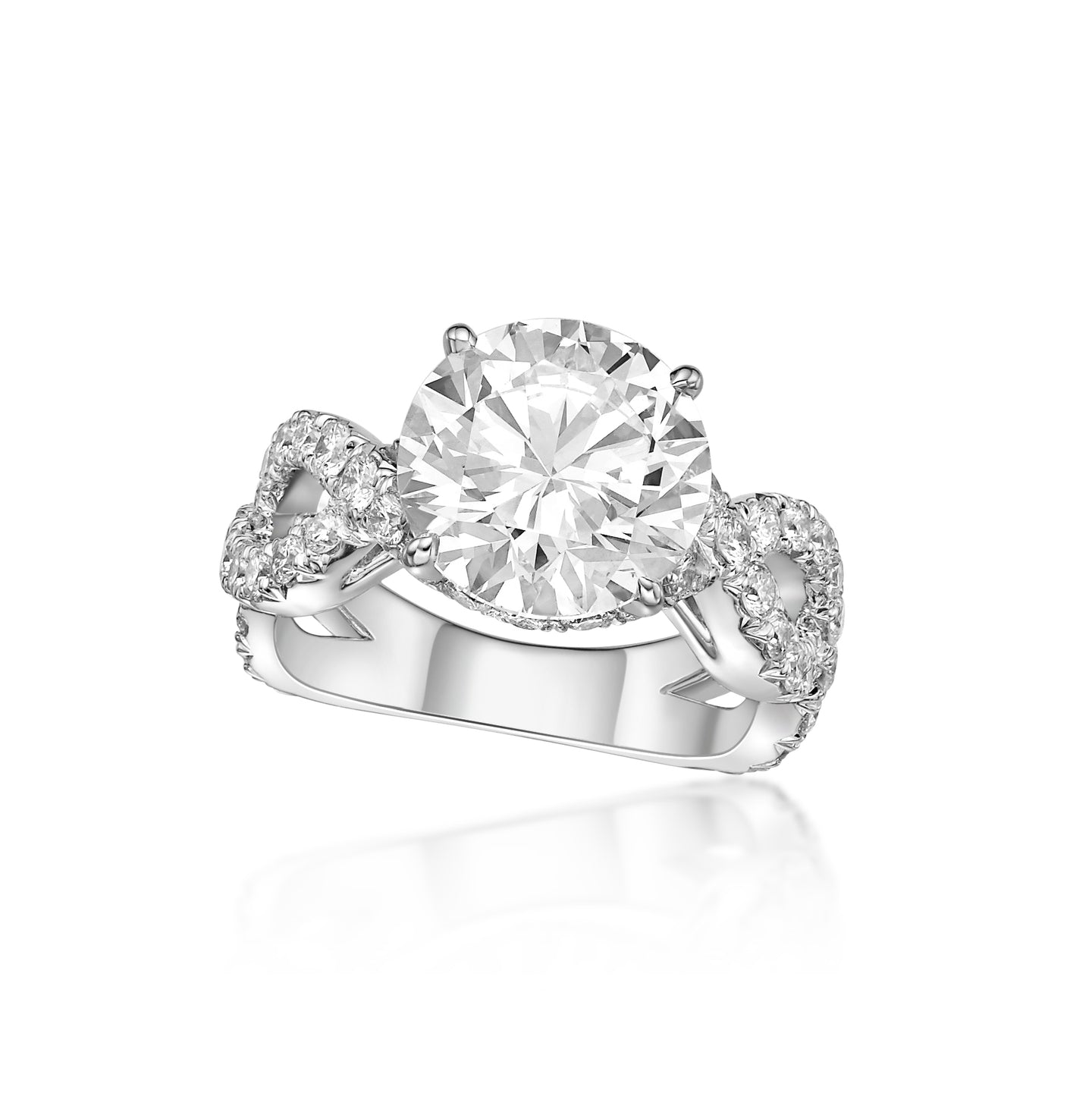 Diamond Intertwined Ring