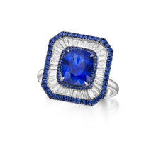 将图像加载到图库查看器中，Blue Sapphire Ring
