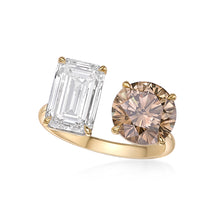Load image into Gallery viewer, Brown Diamond Open Ring
