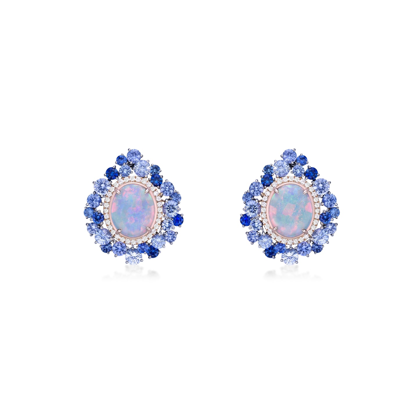 Australian Crystal Opal Blue Earrings