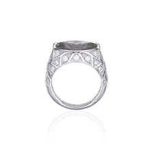 Load image into Gallery viewer, Marquise Muti-Color Sapphire Diamond Signet Ring
