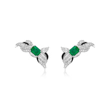 将图像加载到图库查看器中，Emerald Diamond Earrings
