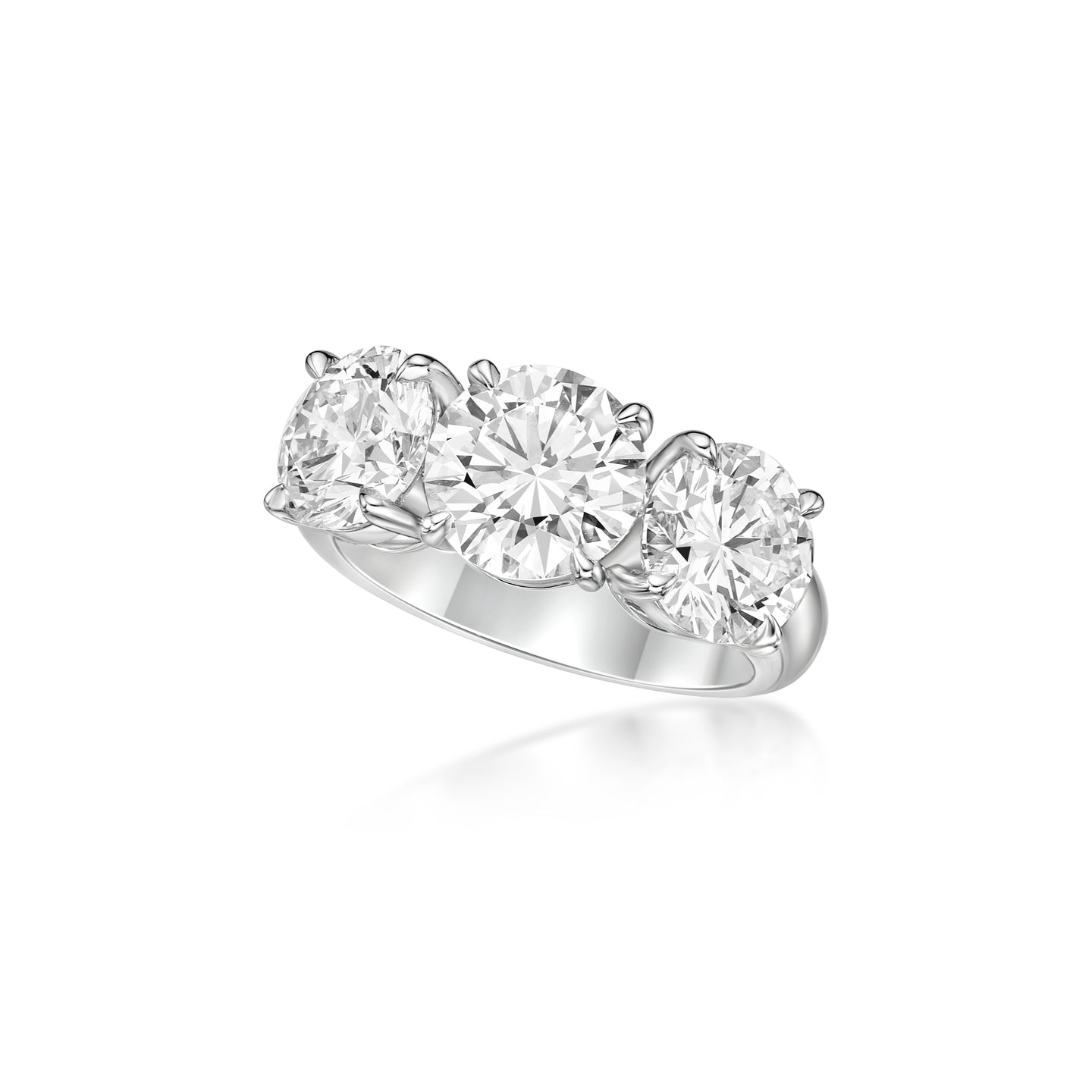 Three Stone Round Diamond Ring