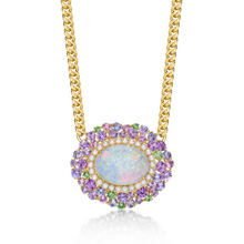 Load image into Gallery viewer, Australian Crystal Opal Lavender Necklace
