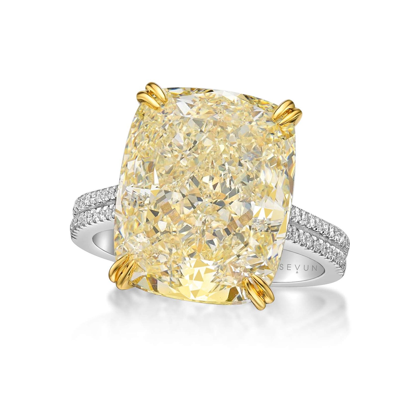 花式黄色钻石戒指