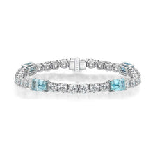 Load image into Gallery viewer, Diamond Aquamarine Bracelet
