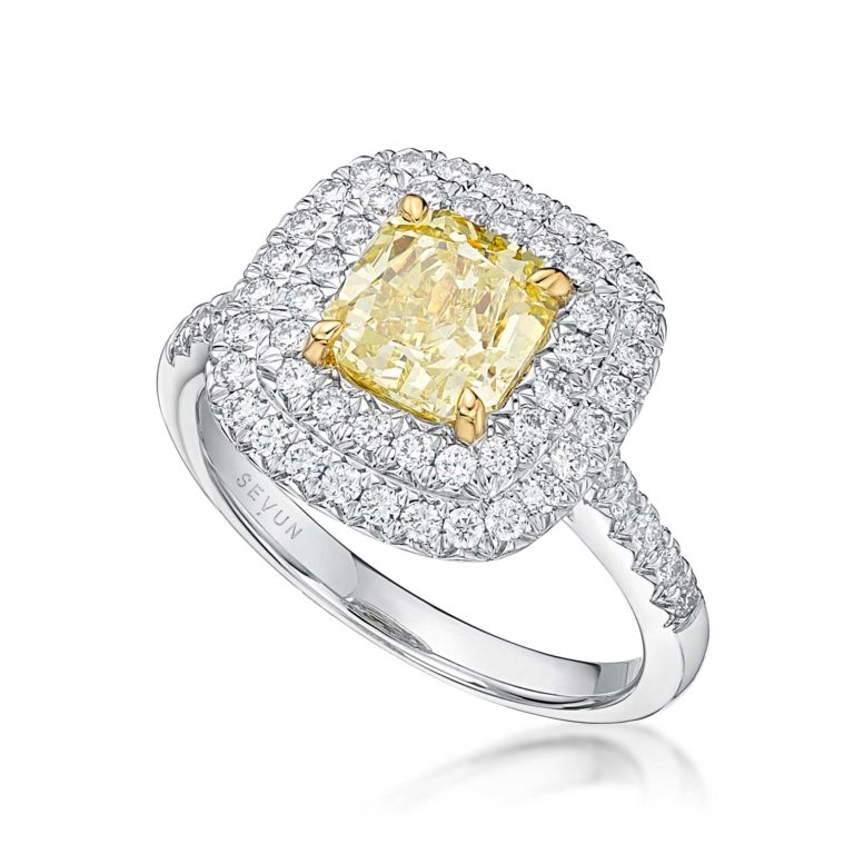 黄色钻石戒指