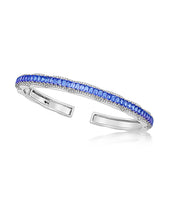 Load image into Gallery viewer, Blue Sapphire Petal Bangle
