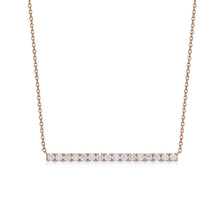 Load image into Gallery viewer, Diamond Bar Rose Gold Necklace
