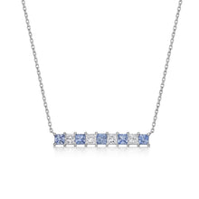 Load image into Gallery viewer, Icy Blue Sapphire and Diamond Bar

