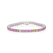 Load image into Gallery viewer, Autumn Multi Coloured Fancy Sapphire Bracelet

