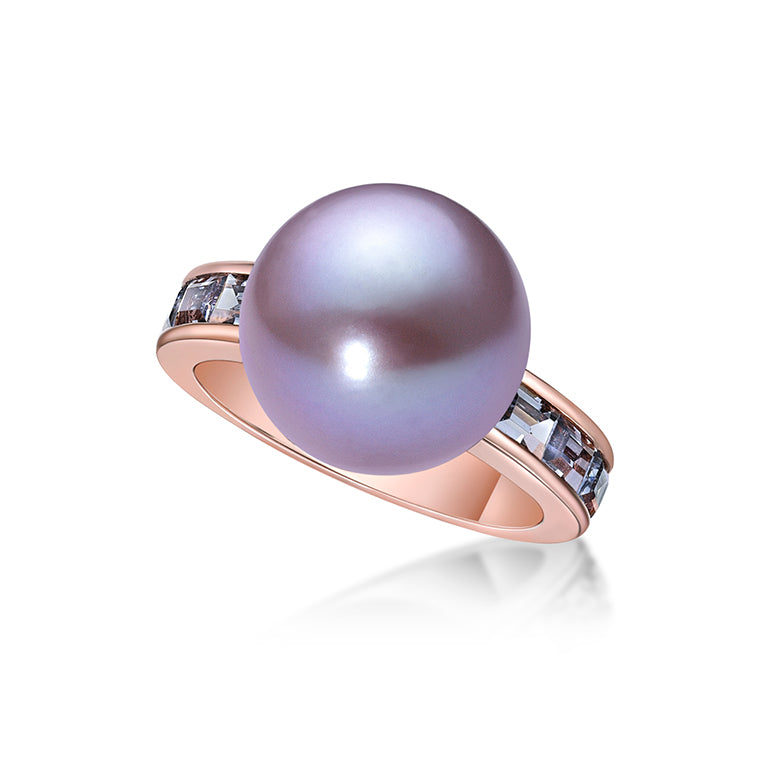 Lavender Freshwater Pearl Spinel Ring